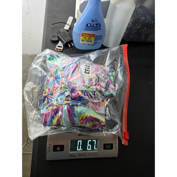 Stella Parker Multicolor Palm Tree Sleeveless Mini Dress Size Medium Beach Boho - Picture 8 of 8